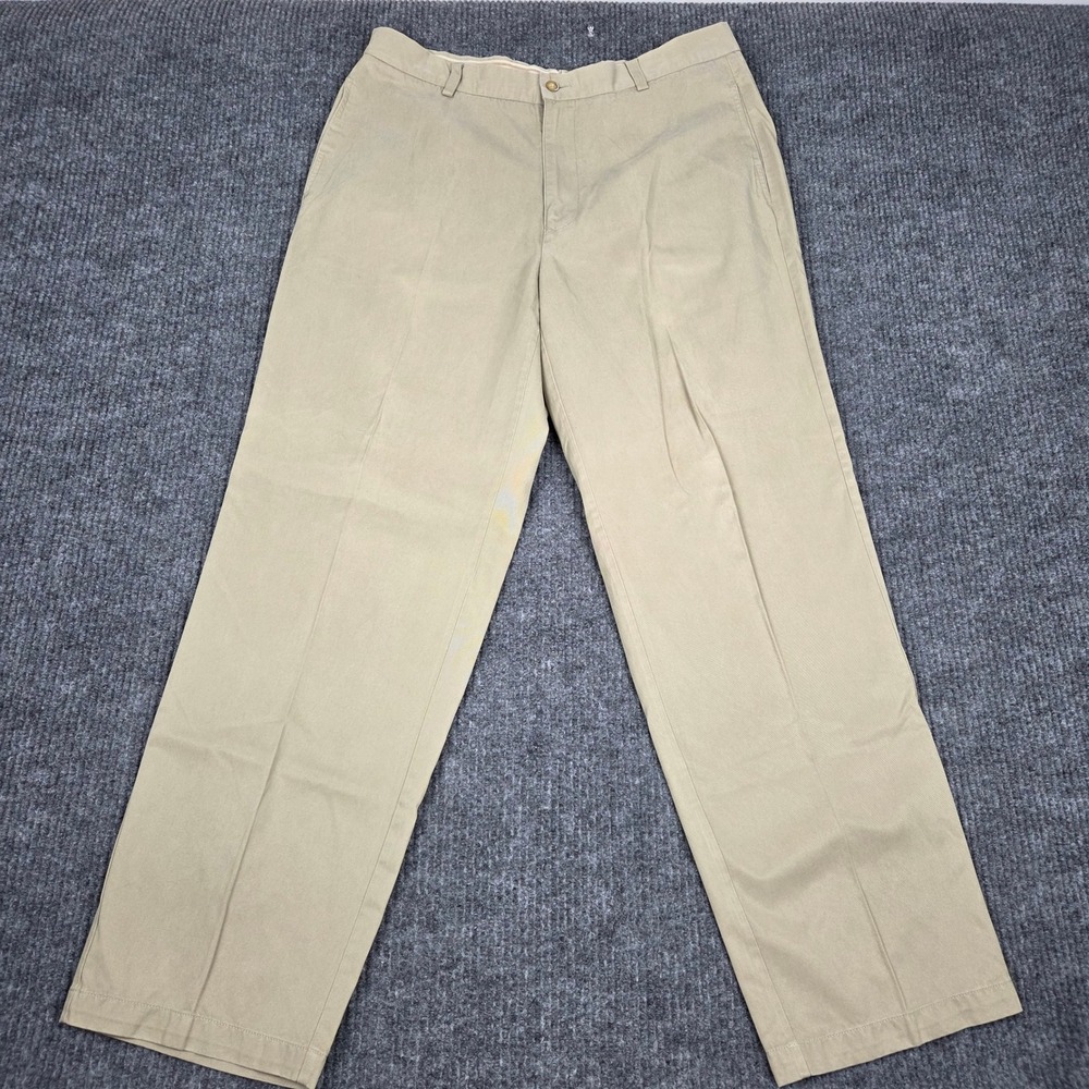 Tommy Bahama Mens Khaki Tan Boracay Tencel Cotton Straight Leg‎ Pants 36x32